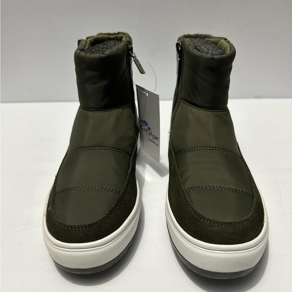 NEw Blondo Olive "Saffron" Suede & Nylon Waterproof Booties Size 7.5 M - Picture 2 of 7